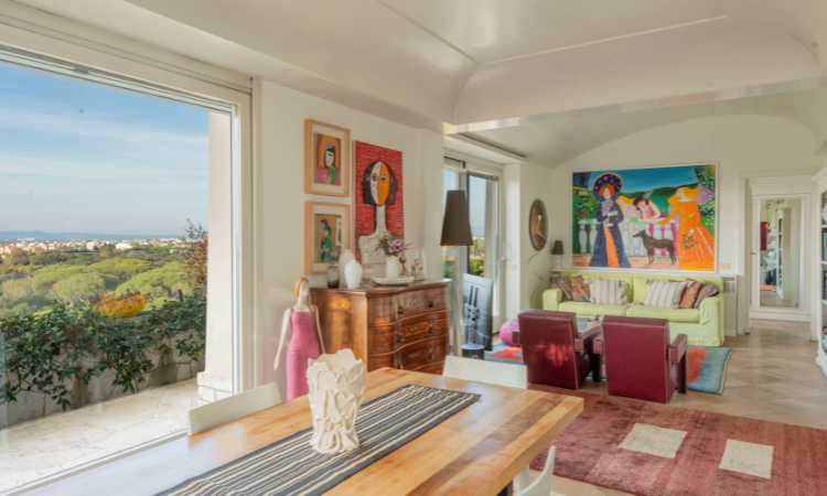 Attico Elbrus a Roma con ampie vetrate, terrazza con piscina e interni luminosi Attico Elbrus a Roma con ampie vetrate, terrazza con piscina e interni luminosi