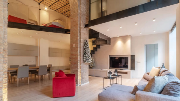 L'open space del loft Sabbia L'open space del loft Sabbia