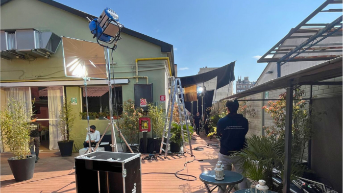 Backstage dello shooting di RTI Shooting in location