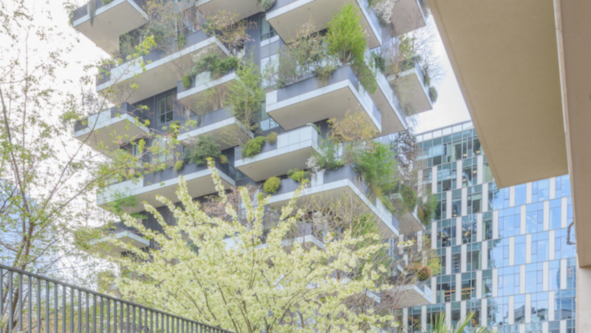 Vista sul Bosco Verticale dalla Location Portulacca