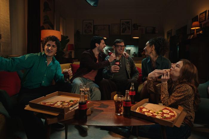 Un frame dello Spot di Coca Cola per Sanremo Un frame dello Spot di Coca Cola per Sanremo