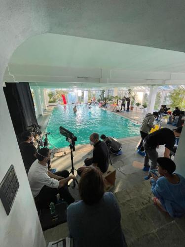 shooting della location in piscina