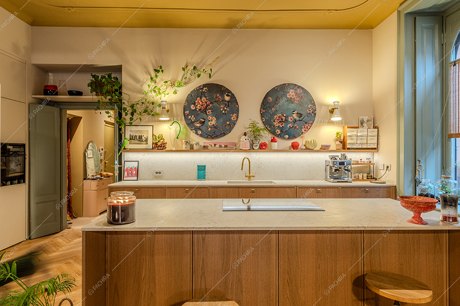 Cucina dell'appartamento Buganvilla, location in stile moderno a Milano