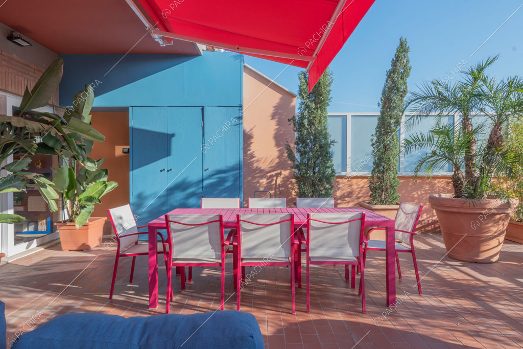 Terrazza dell'appartamento Gila, location in stile contemporaneo a Roma