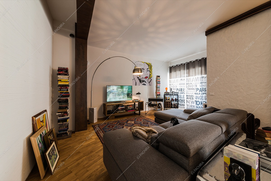 Salotto dell'appartamento Araguaia, location in stile moderno a Roma