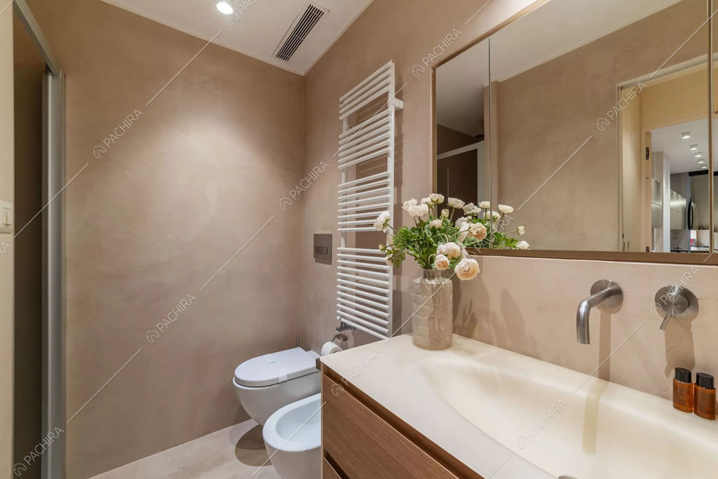 Bagno del loft Sabbia, location in stile moderno a Roma
