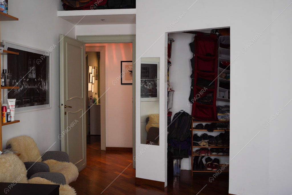 Camera da letto dell'appartamento Volga, location in stile moderno a Roma