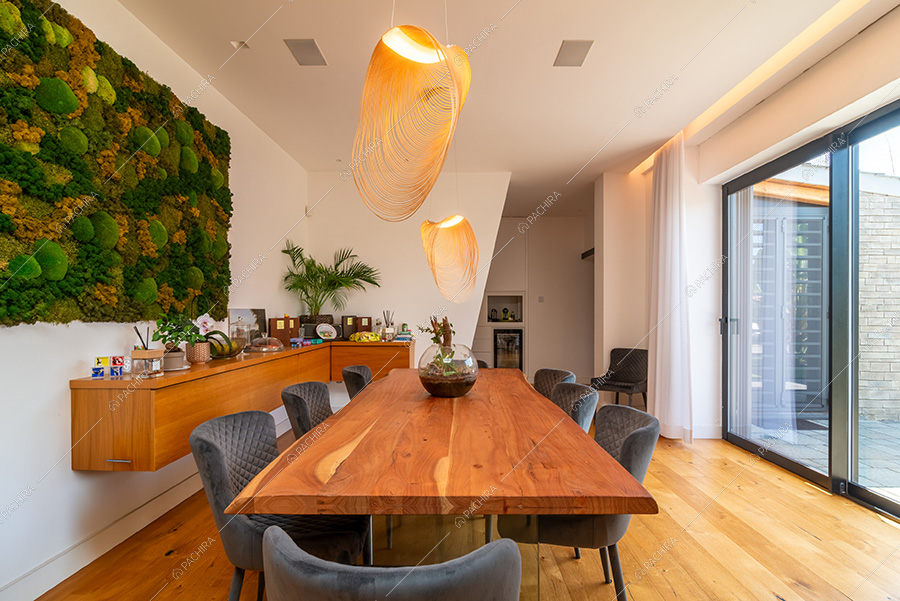 Sala pranzo della villa Argon, location in stile moderno a Roma