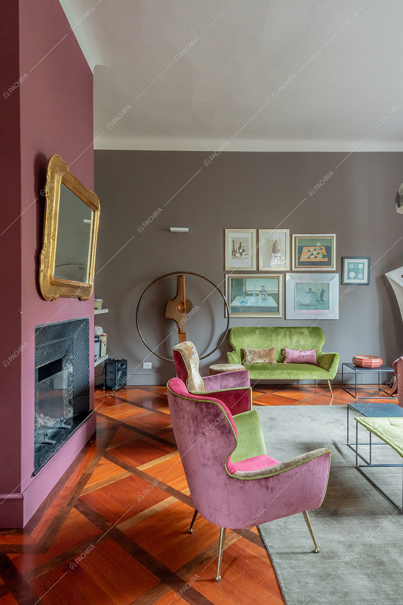 Salotto della villa Corallo, location in stile liberty a Milano