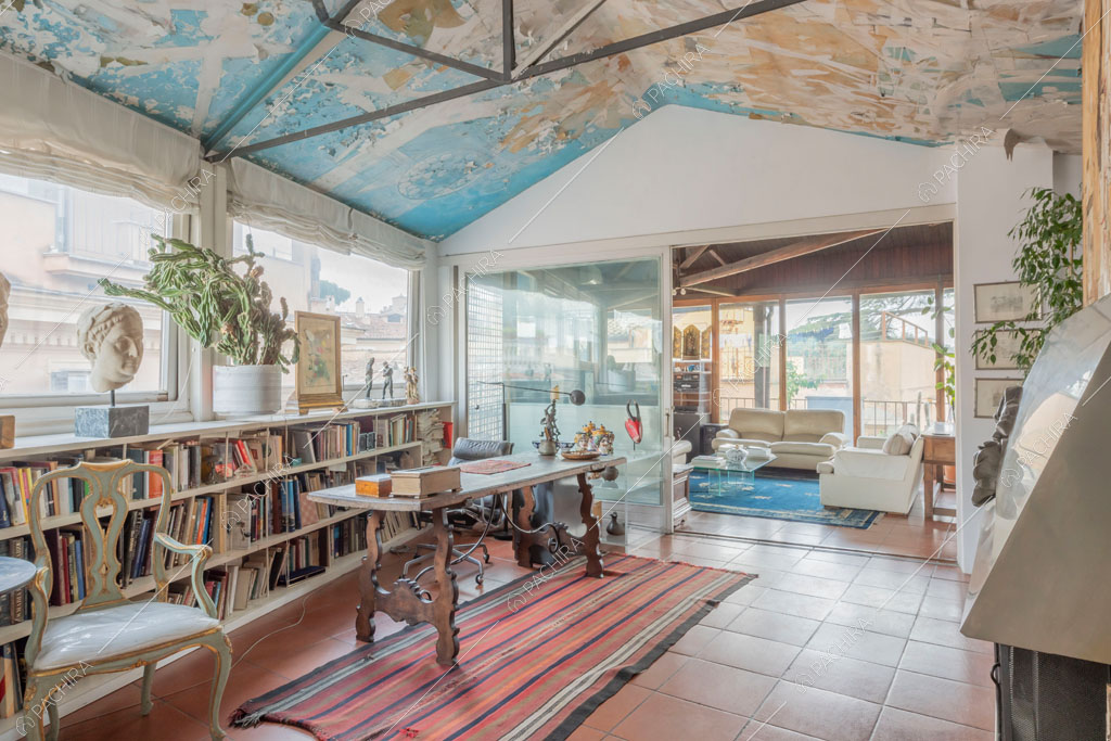 Sala dell'appartamento Pancrazio, location in stile contemporaneo a Roma