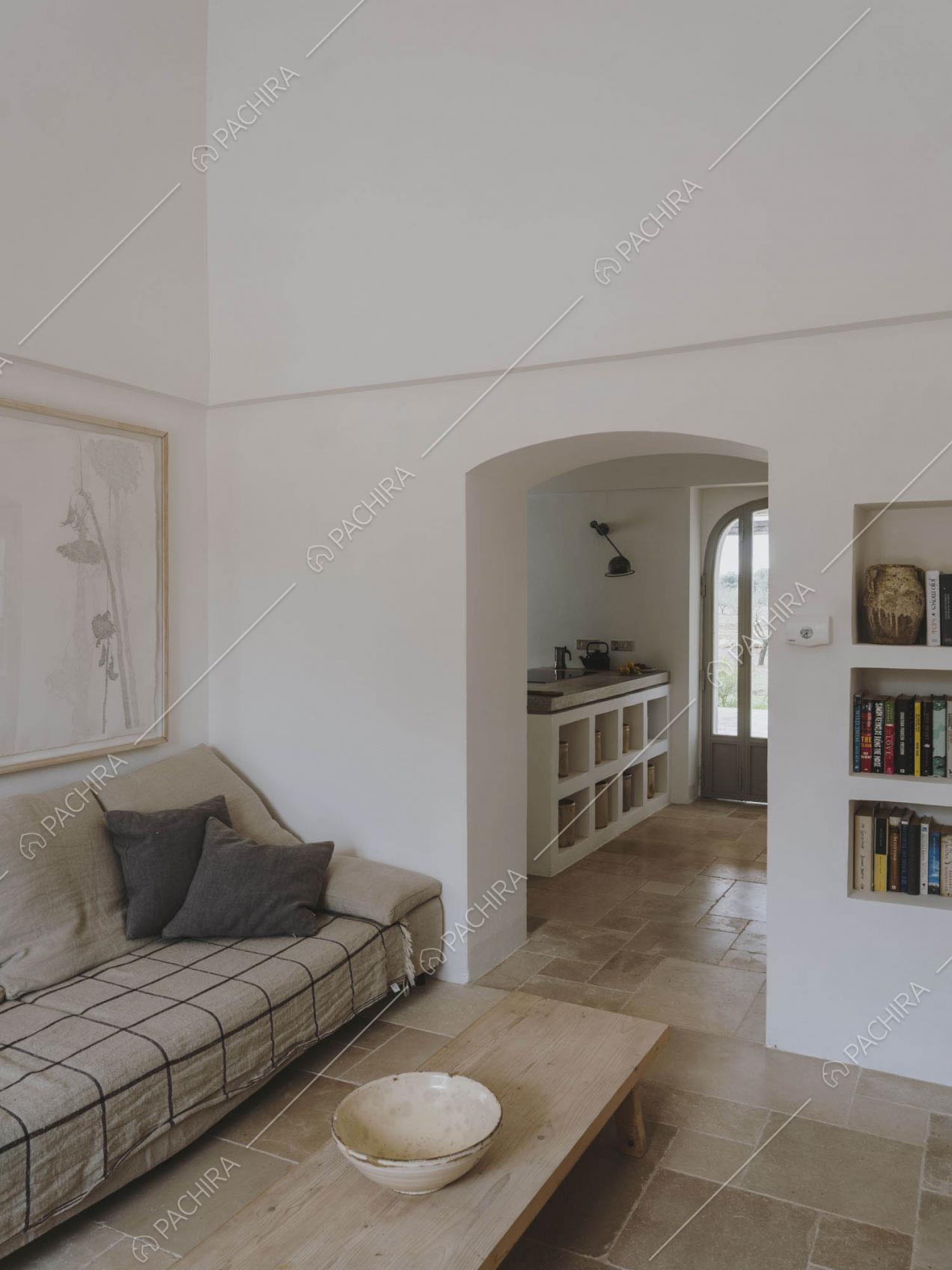 Salotto della masseria Giava, location in stile rustico a Brindisi