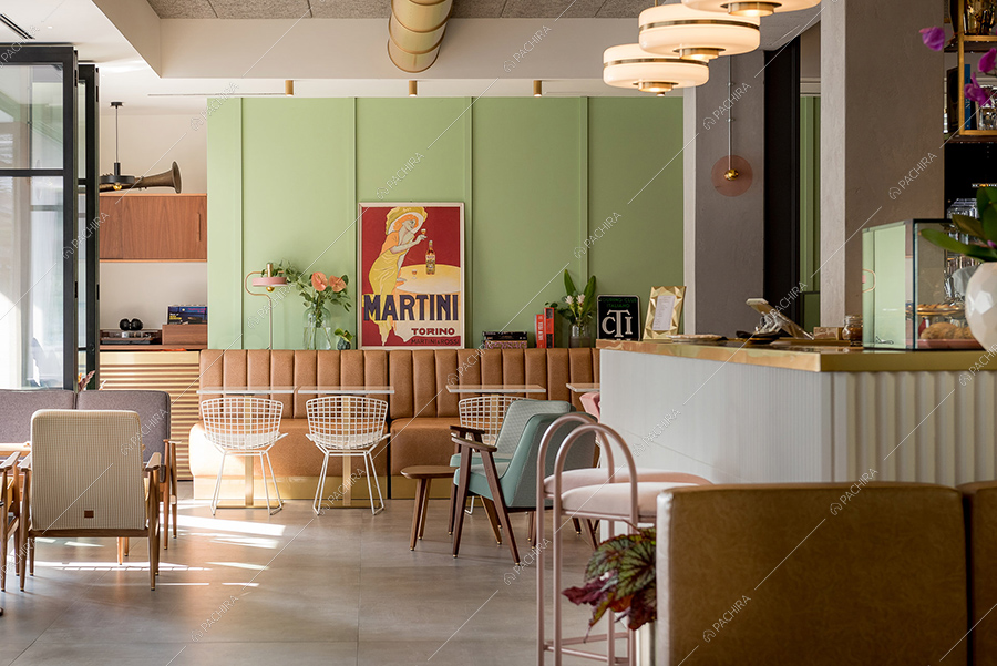 Zona ristorante dell'hotel Ametrino, location in stile contemporaneo a Riccione
