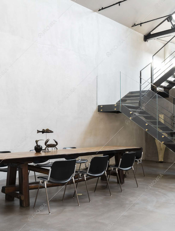 Zona pranzo del loft Reno, location in stile contemporaneo a Reggio Emilia