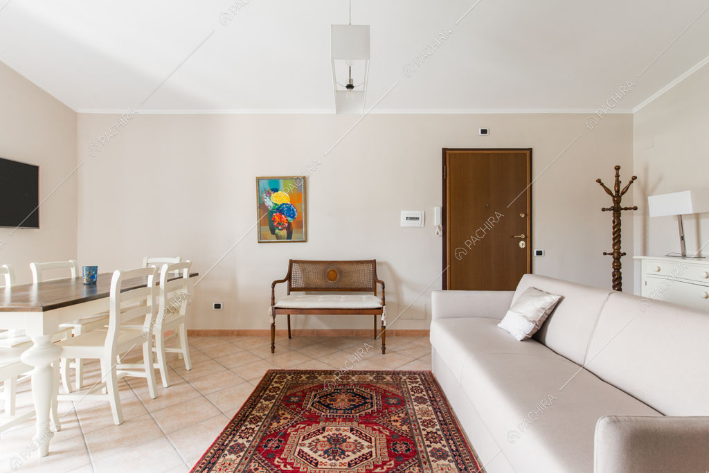 Zona living della villa Agnocasto, location in stile moderno a Roma