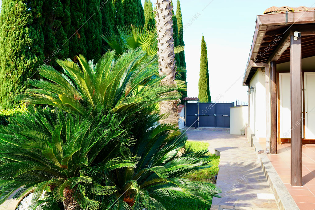 Esterni della villa Altun, location in stile contemporaneo a Roma