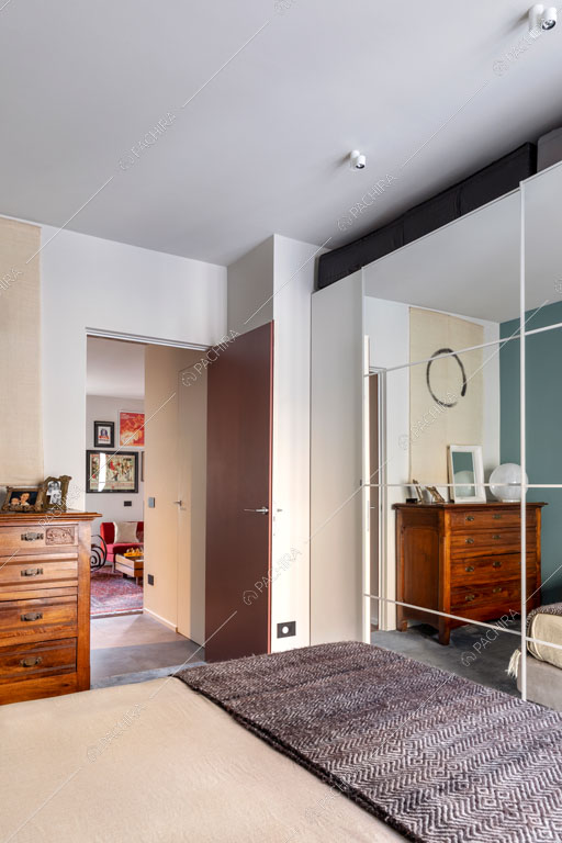Camera da letto della location Castagno, appartamento in stile contemporaneo a Milano