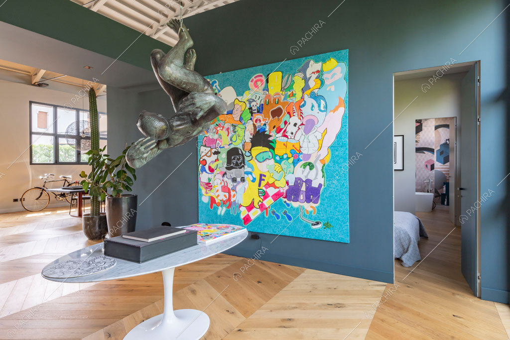 Sala del loft Danubio, location in stile contemporaneo a Brescia