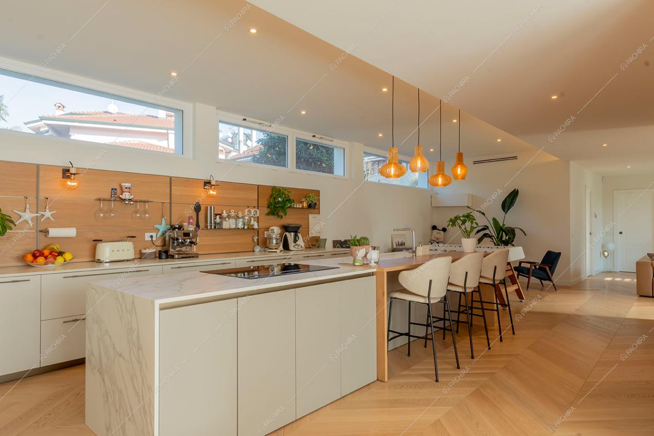 Cucina della villa Brenta, location in stile moderno a Milano