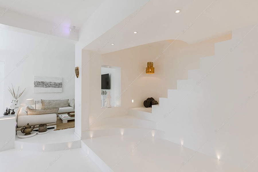 Sala dell'appartamento Pansy, location moderna per shooting a Roma