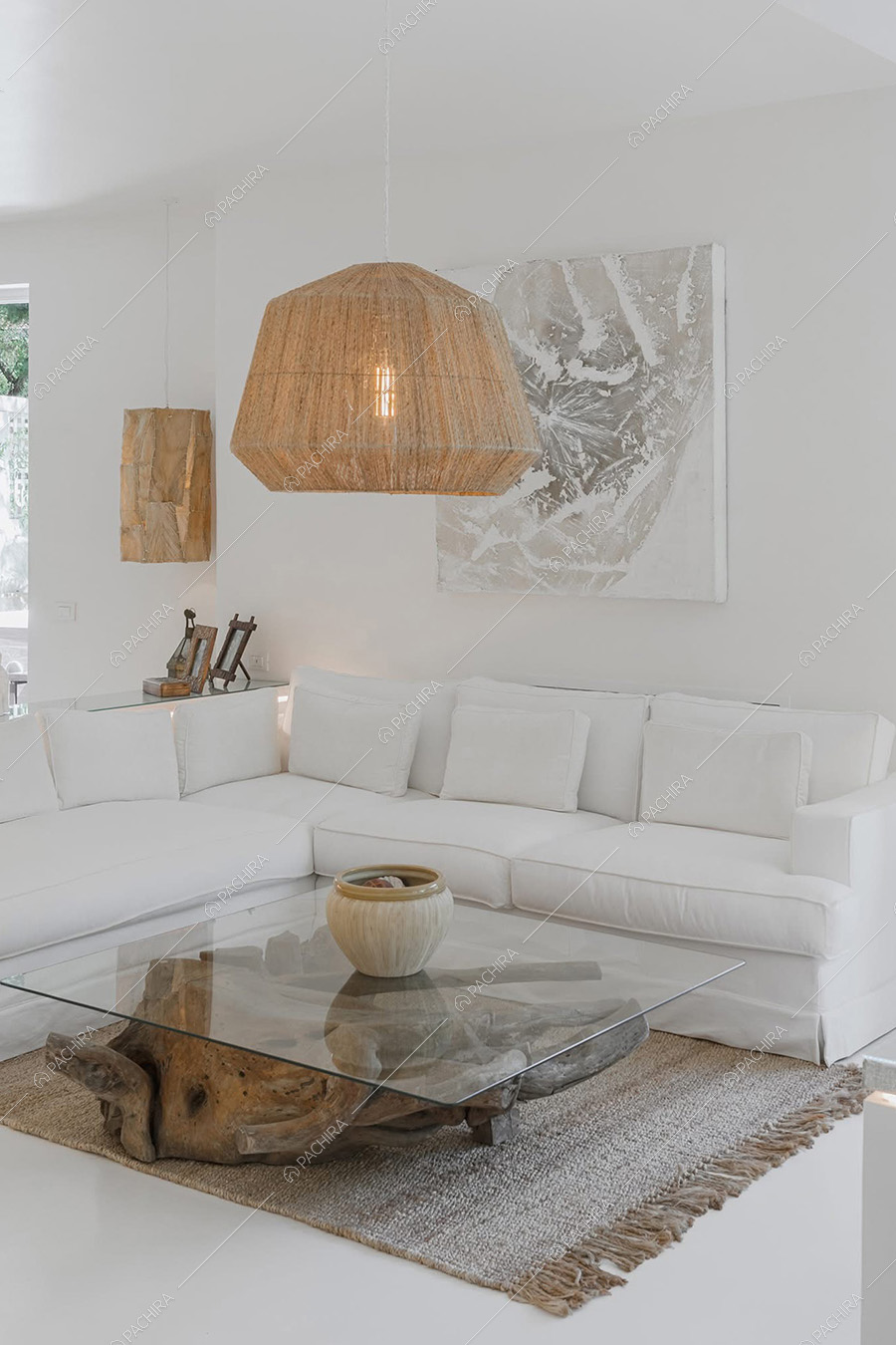 Salotto dell'appartamento Pansy, location moderna per shooting a Roma