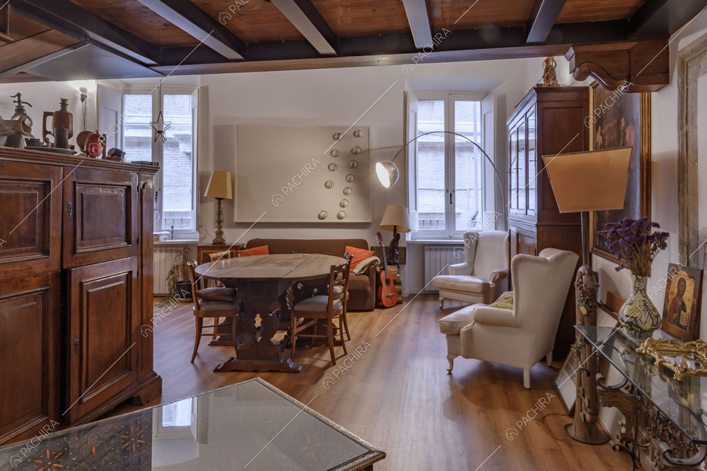 Sala del loft Rooibois, location in stile moderno per shooting a Roma