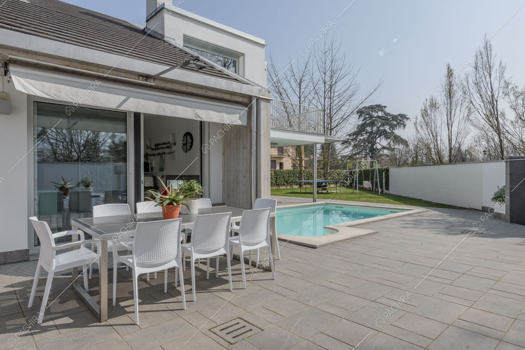 Esterni della villa Lilium, location in stile moderno in Provincia di Milano
