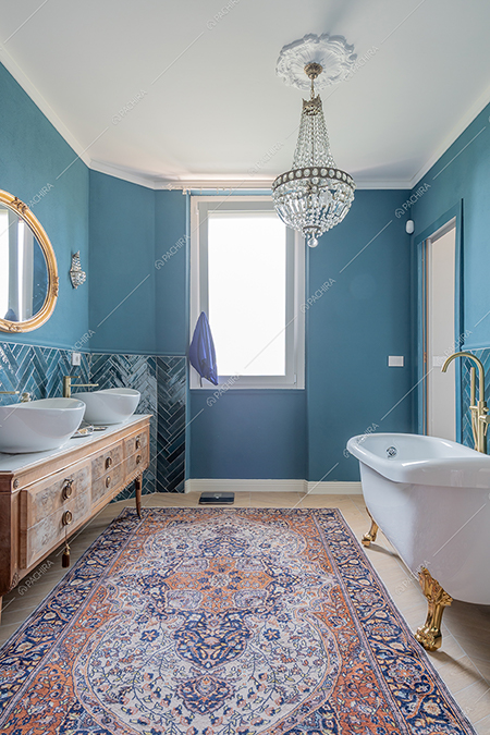 Bagno della villa Gange, location in stile contemporaneo a Milano