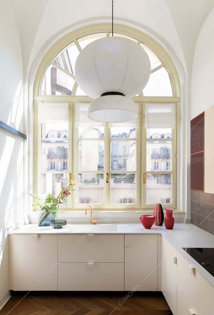 Cucina dell'appartamento Sayan, location in stile classico a Torino