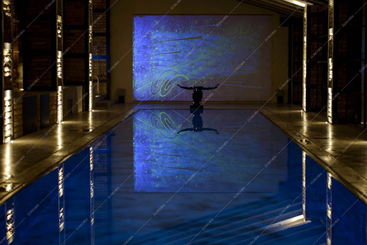 La romantica piscina della Location Sedano