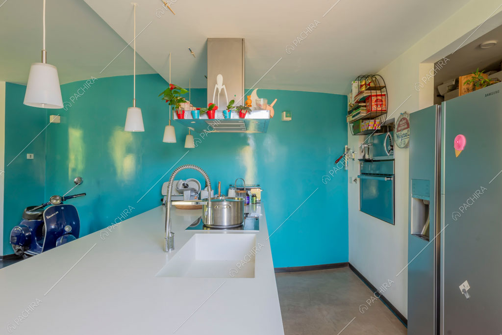 Cucina della villa Arafura, location in stile contemporaneo a Roma