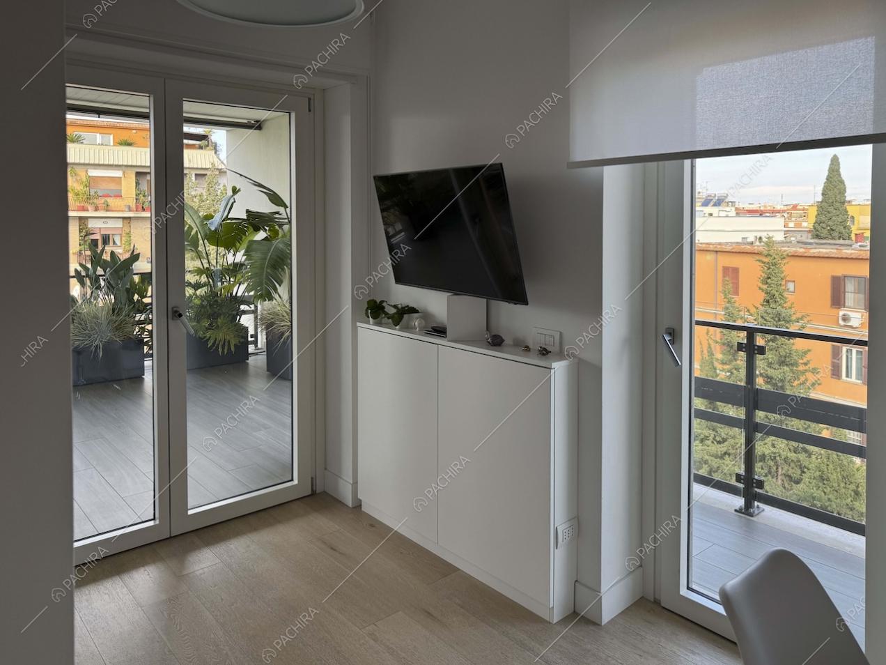 Camera dell'appartamento Gesso, location in stile contemporaneo a Roma