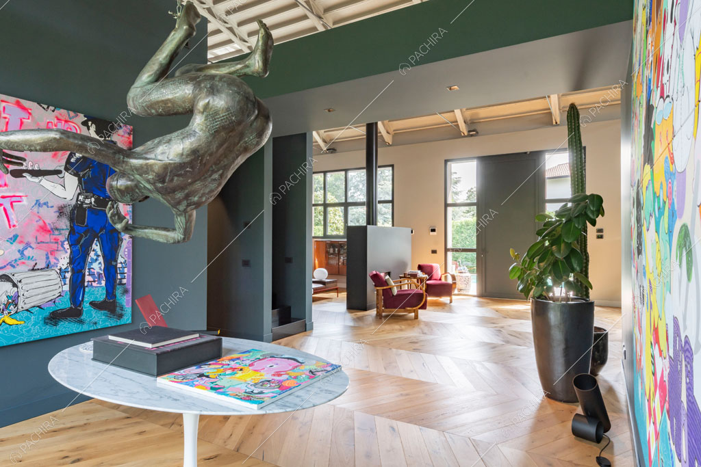 Sala del loft Danubio, location in stile contemporaneo a Brescia