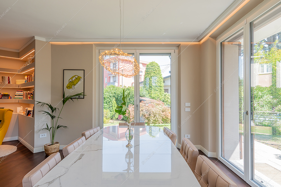 Sala della villa Gange, location in stile contemporaneo a Milano