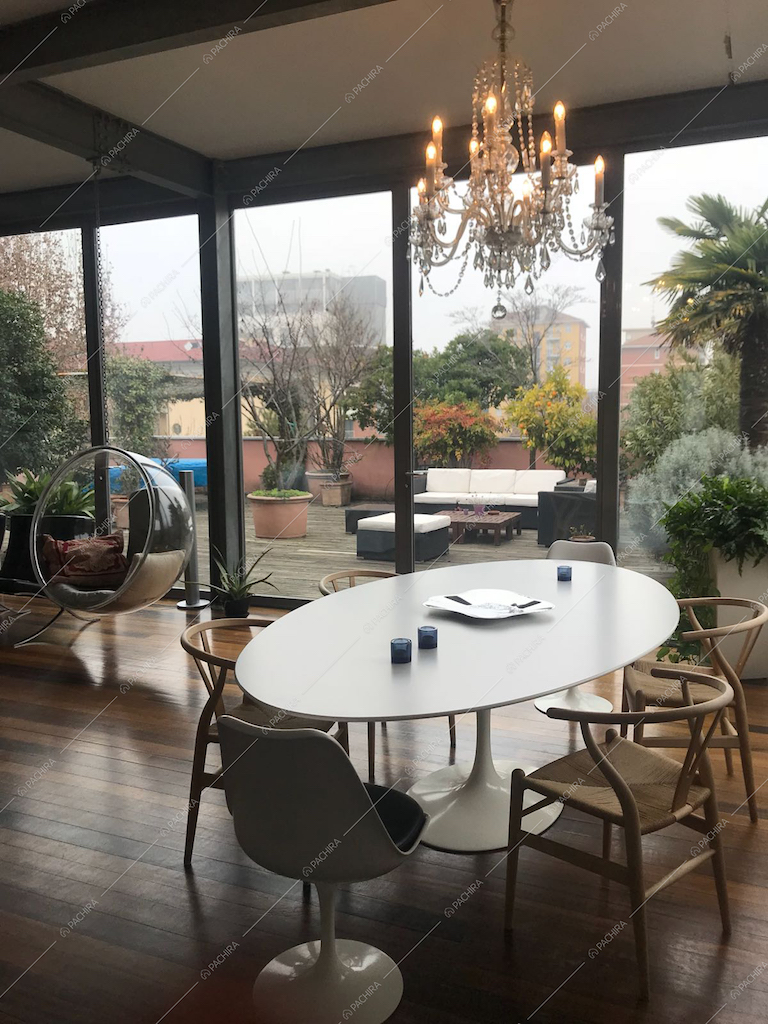 Vista sul terrazzo della Location Tandori a Milano