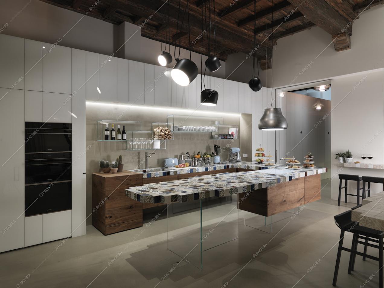 Cucina a vista moderna