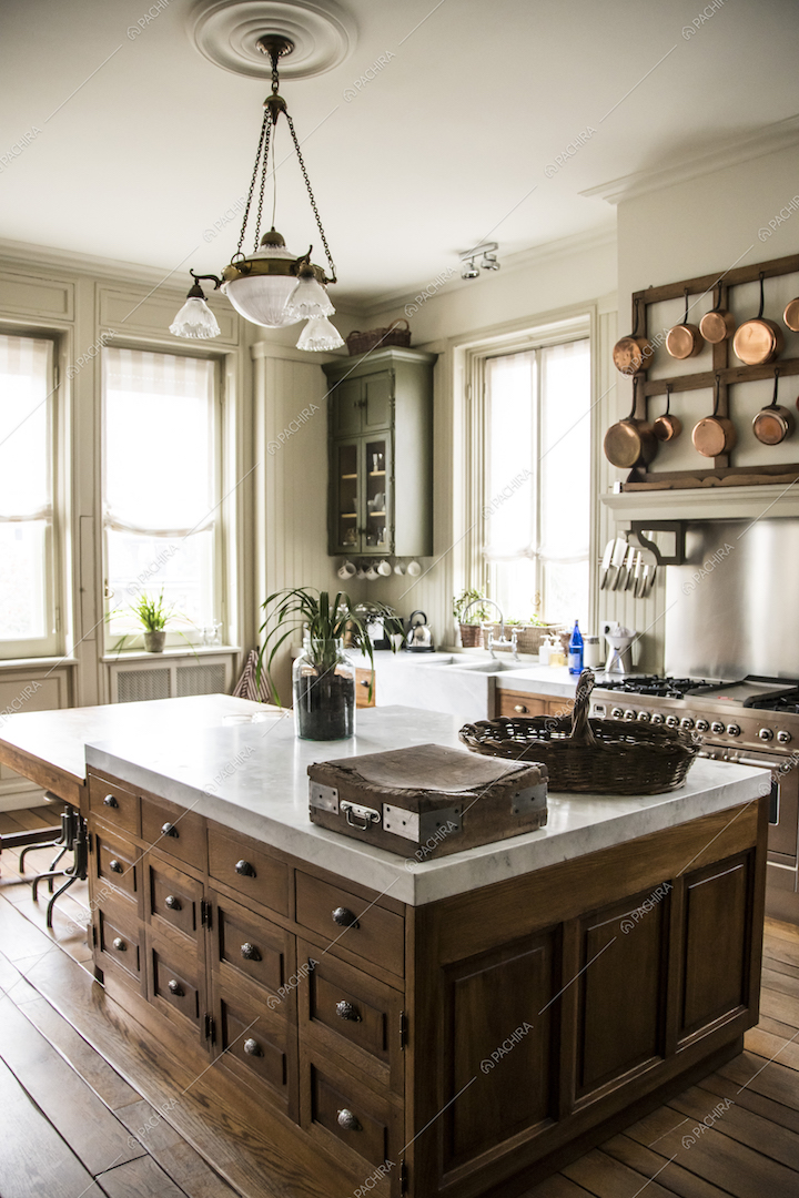 Grande isola contemporanea al centro della cucina