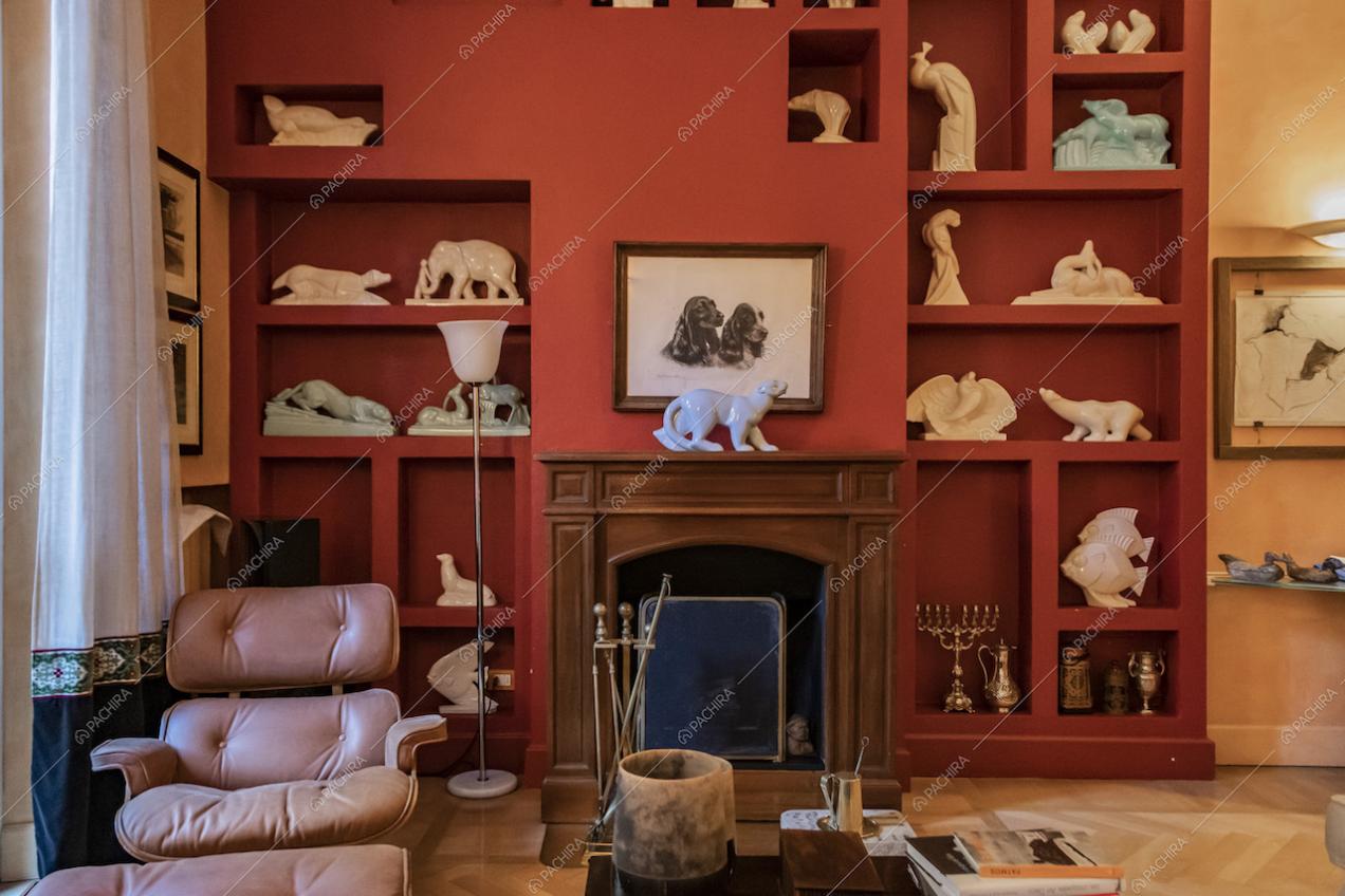 Salotto della villa Curcuma, location in stile contemporaneo a Milano