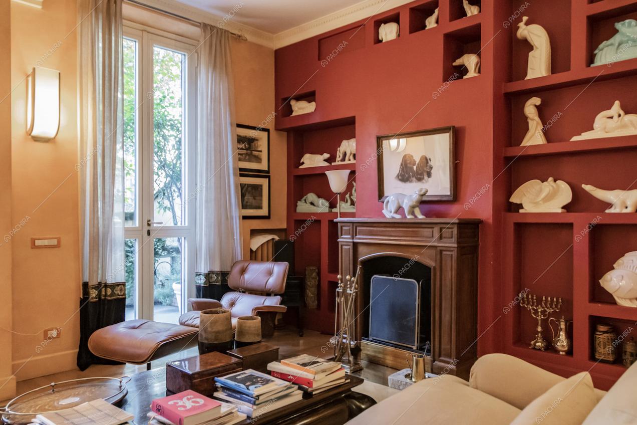 Salotto della villa Curcuma, location in stile contemporaneo a Milano