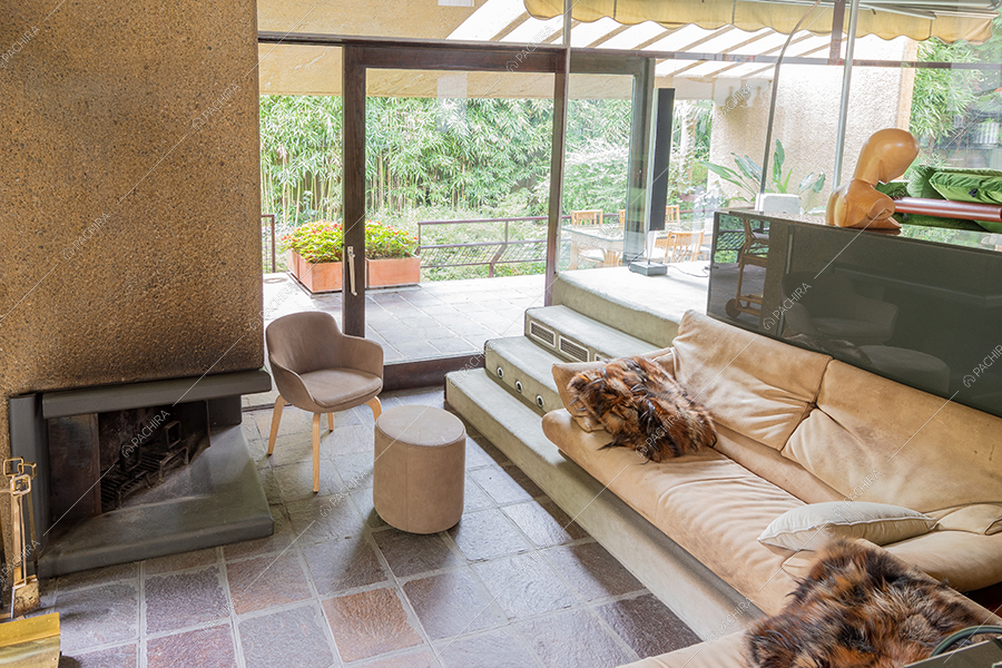 Salotto della villa Noce, location in stile vintage a Milano