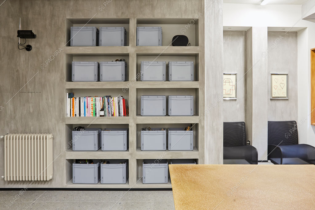 Schedario nell'ufficio Olmaria, location in stile contemporaneo a Milano