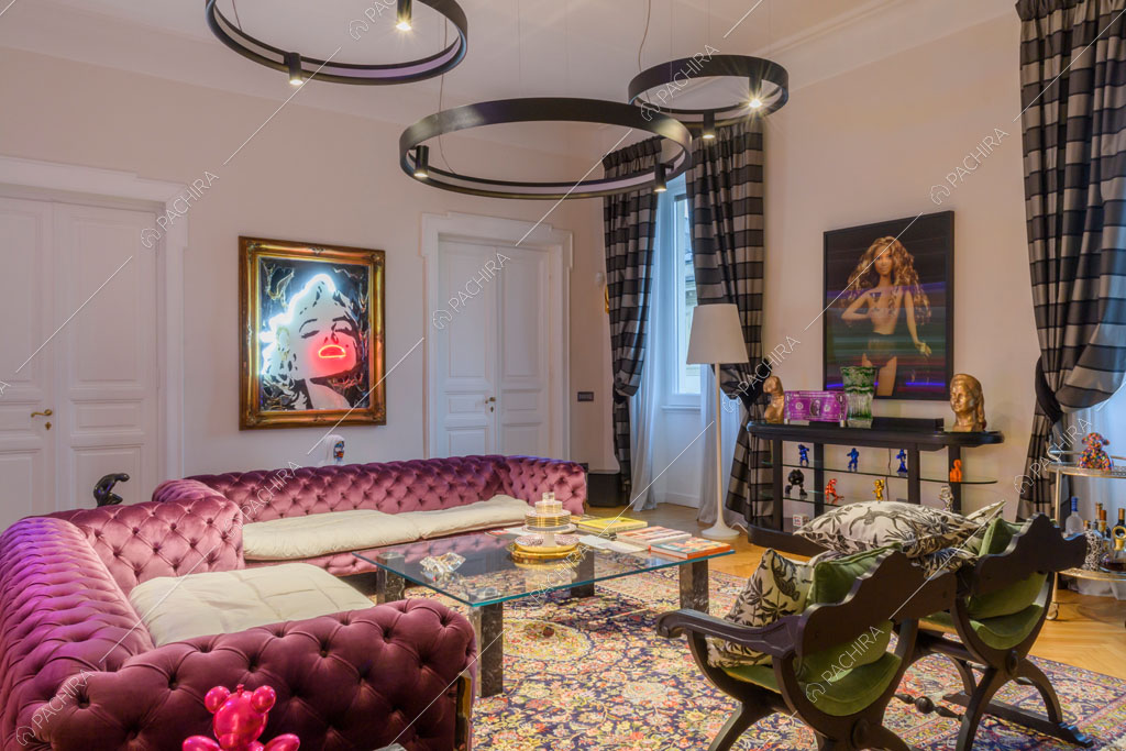 Zona living della location Amur, appartamento in stile insolito a Roma