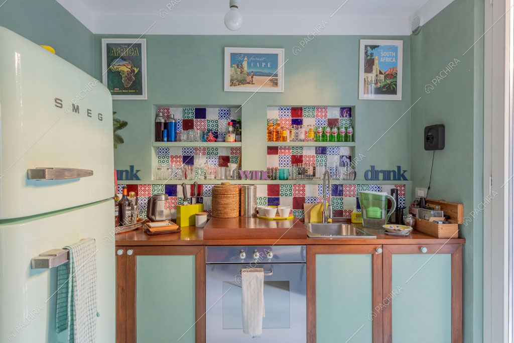 Cucina della villa Rodano, location in stile contemporaneo a Milano