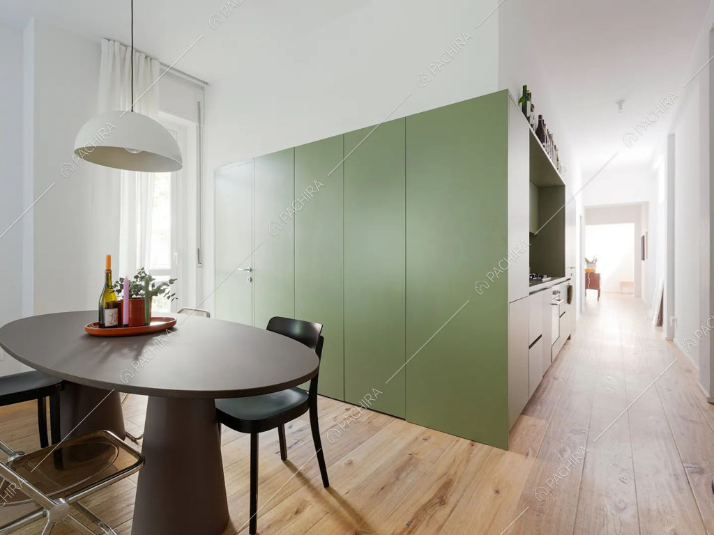 Cucina dell'appartamento Robinia, location in stile contemporaneo a Milano