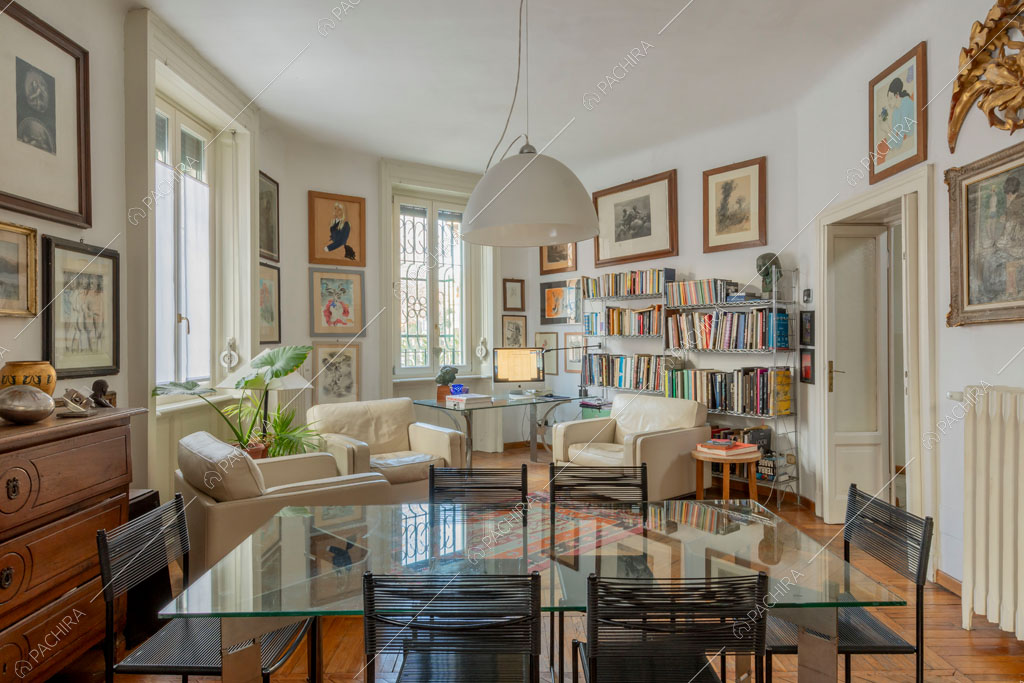 Salotto della villa Oglio, location in stile moderno a Milano