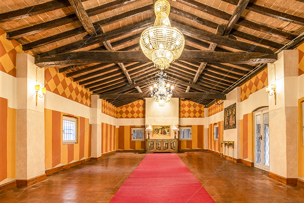 Salone della villa Darjeeling, location in stile classico a Brescia