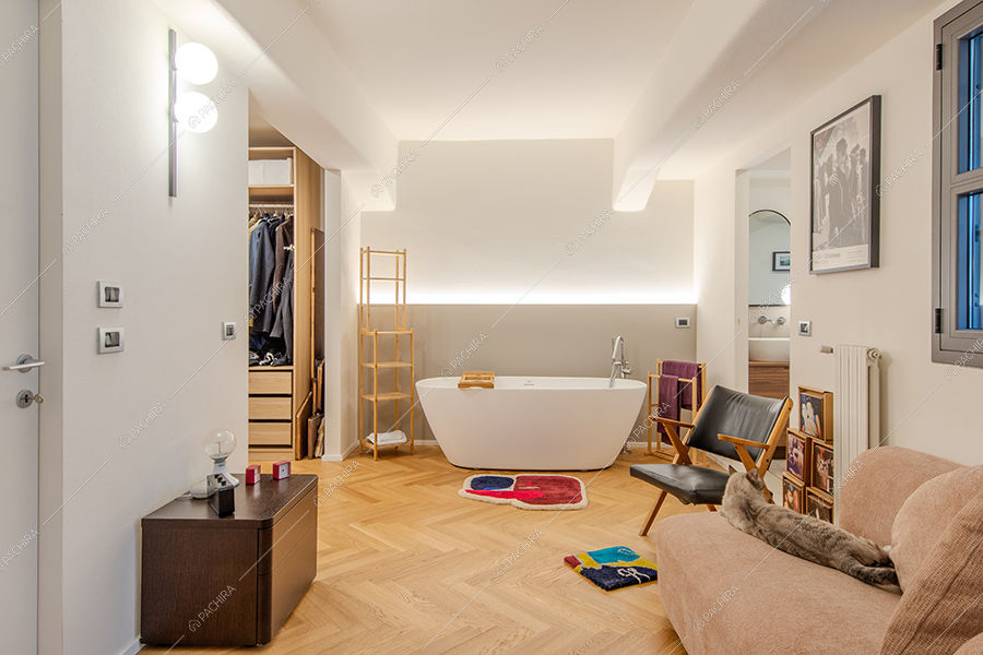 Camera dell'appartamento Tonga, location in stile moderno a Milano