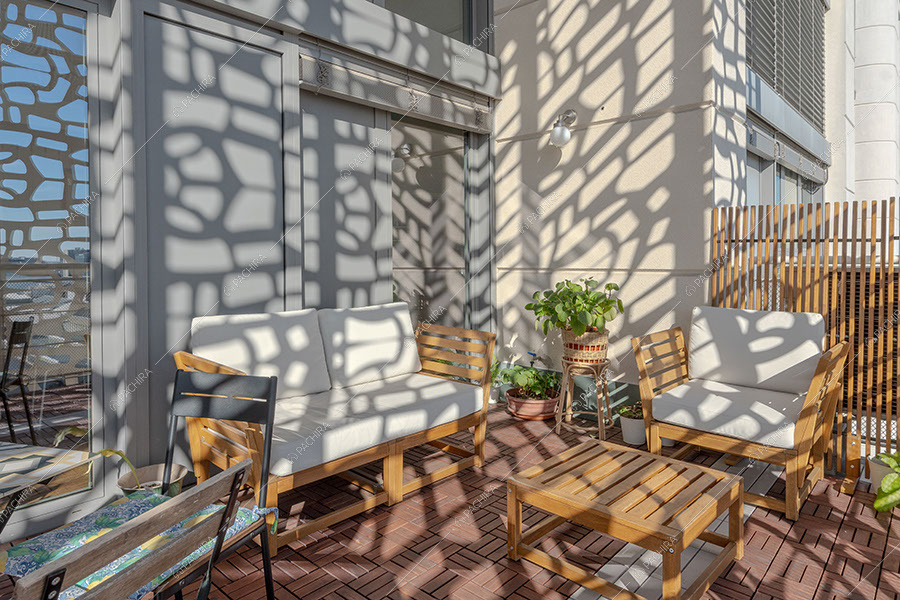 Terrazza dell'appartamento Mimetite, location in stile moderno a Milano