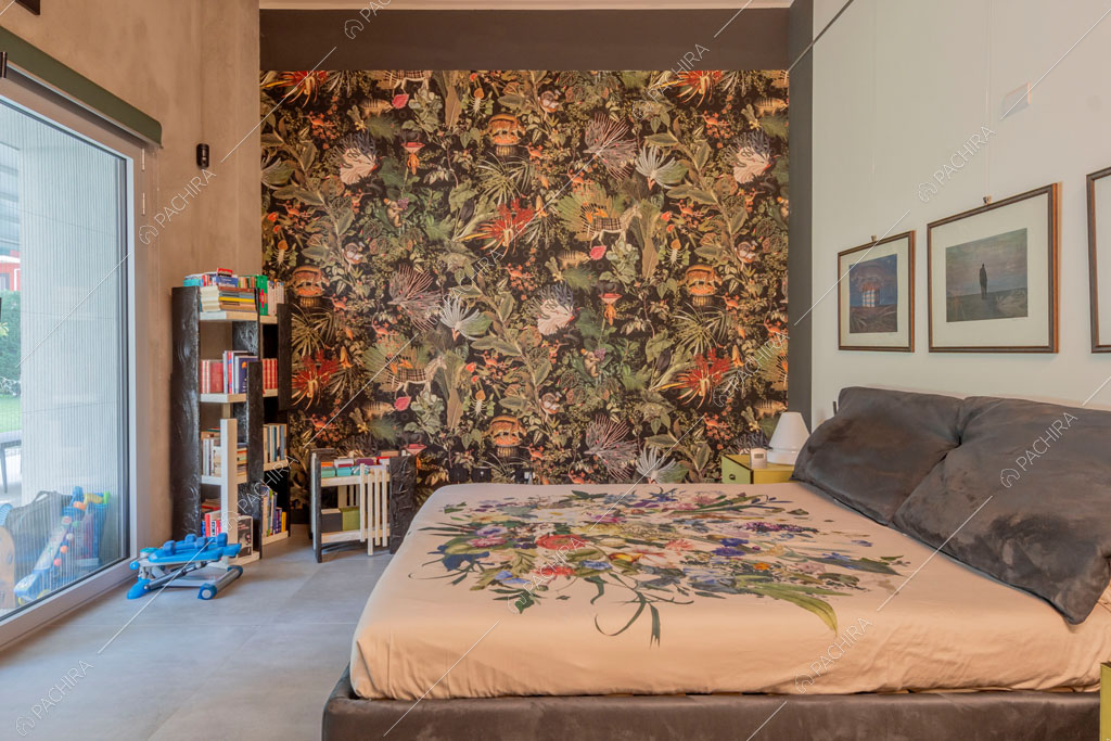Camera da letto del loft Graviola, location in stile contemporaneo a Milano