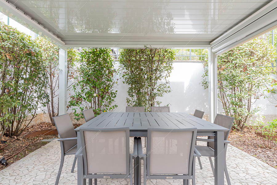 Patio della villa Mississipi, location in stile rustico a Monza
