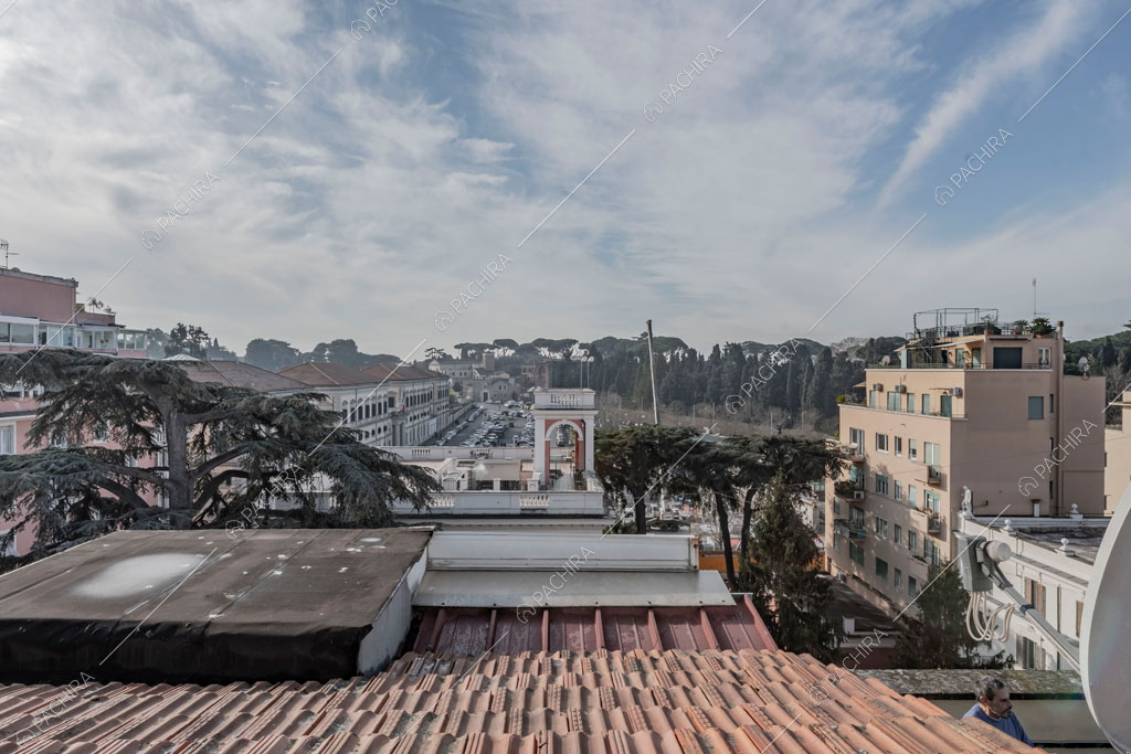 Vista su Roma dall'appartamento Kamala, location in stile contemporaneo